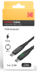 kabel USB C &lt;-&gt; USB C LED, ULTRA PREMIUM, 20V/5A, 100W, 1m, černý_obr4